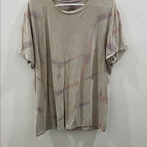 Goodfellow & Co Beige Tie-Dye Short Sleeve Tee